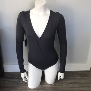 Gray bodysuit by Wilfred Free - Aritzia